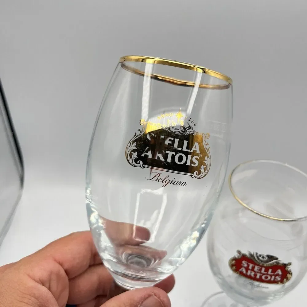 STELLA ARTOIS Belgium 33cl Glass Stem Barware - Set Of 2